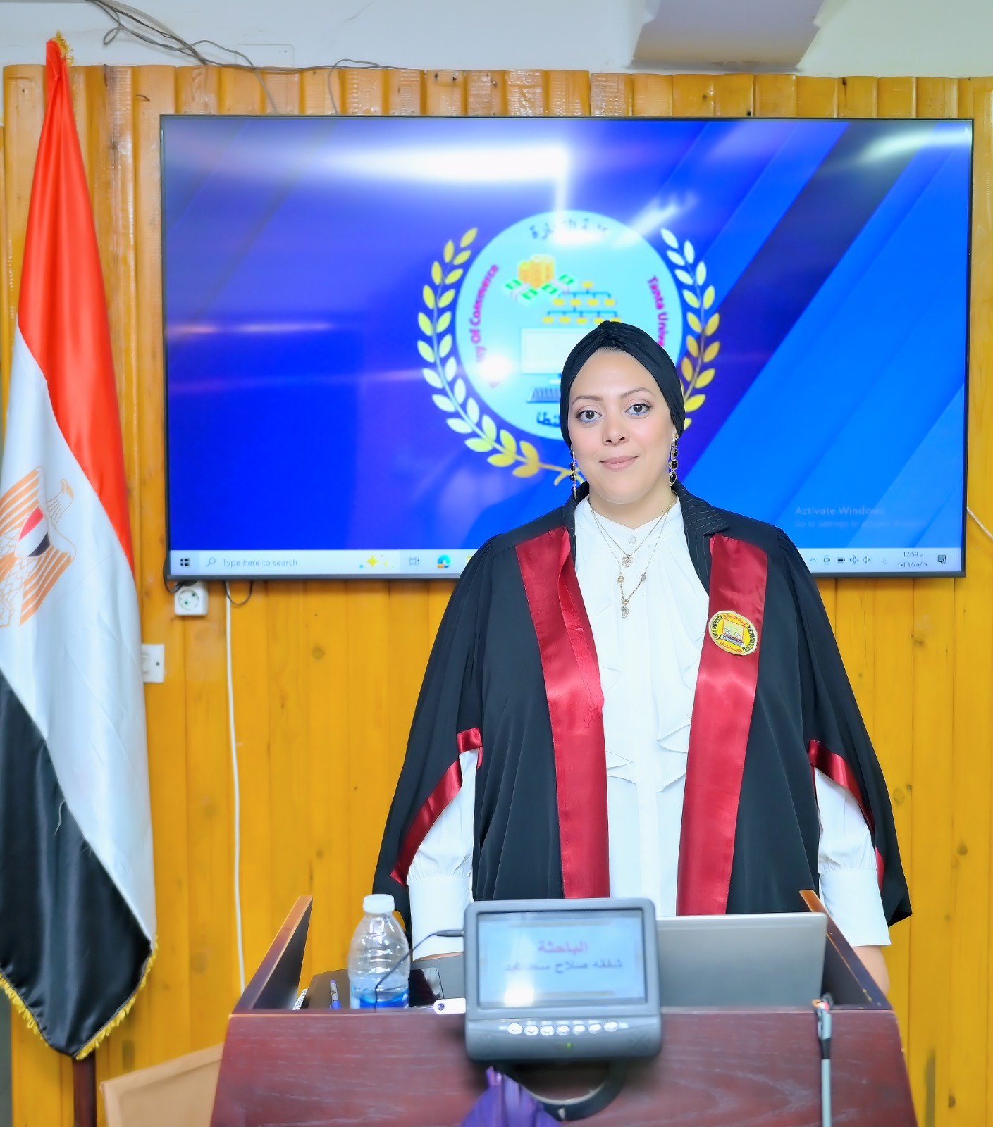 مناقشة مشروع البحث للمـاجستير المهني في ( المحاسبة ) للباحث : شفقه صلاح سعد محمد